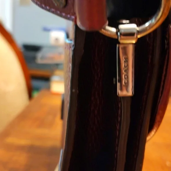 Coach Mini Swagger 2015 35995 Metallic Berry Leather Crossbody $350 Retail EUC - Picture 6 of 16